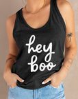 Rosy Brown HEY BOO Graphic Tank Top Sentient Beauty Fashions Apparel & Accessories