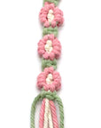 Gray Assorted 4-Pack Hand-Woven Flower Keychain Sentient Beauty Fashions Apparel & Accessories