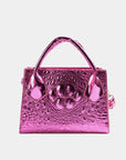 Lavender Textured PU Leather Crossbody Bag Sentient Beauty Fashions *Accessories