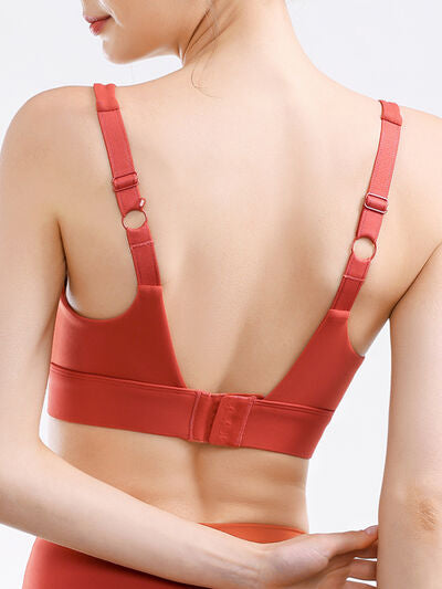 Wheat Scoop Neck Wide Strap Active Bra Sentient Beauty Fashions Apparel &amp; Accessories