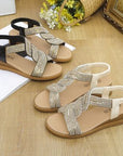 Dark Khaki PU Leather Open Toe Sandals Sentient Beauty Fashions Apparel & Accessories