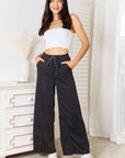 Light Gray Basic Bae Wide Leg Pocketed Pants Sentient Beauty Fashions Apparel & Accessories