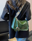 Dark Slate Gray PU Leather Shoulder Bag Sentient Beauty Fashions bags