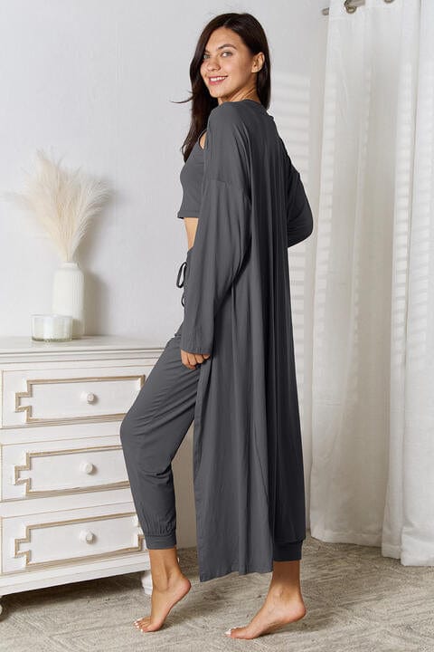 Gray Tank, Pants, Cardigan Set Sentient Beauty Fashions Apparel &amp; Accessories