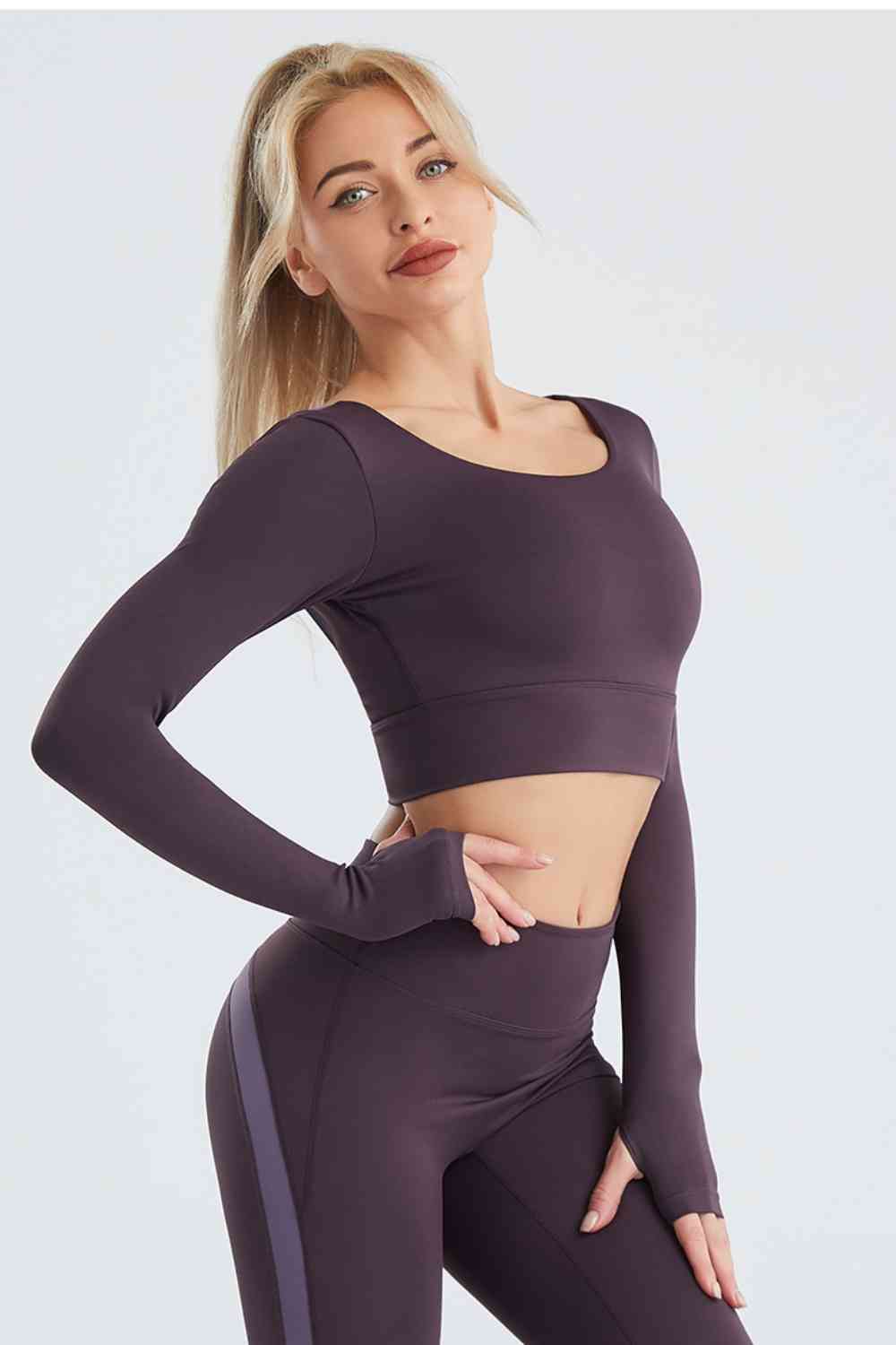 Light Gray Crisscross Cropped Sports Top Sentient Beauty Fashions Apparel &amp; Accessories