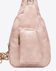 Antique White All The Feels PU Leather Sling Bag Sentient Beauty Fashions bags & totes