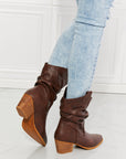 Light Gray MMShoes Better in Texas Scrunch Cowboy Boots in Brown Sentient Beauty Fashions shoes