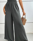 Light Gray Wide Waistband Relax Fit Long Pants Sentient Beauty Fashions Apparel & Accessories