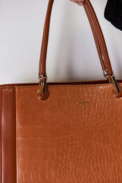 Sienna David Jones Texture PU Leather Handbag Sentient Beauty Fashions Apparel &amp; Accessories