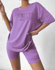 Thistle BROOKLYN NYC Graphic Top and Shorts Set Sentient Beauty Fashions Apparel & Accessories