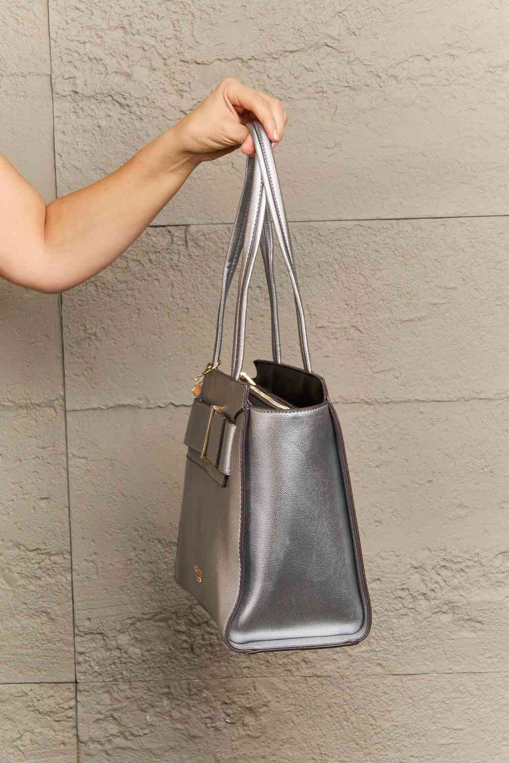 Rosy Brown Nicole Lee USA Regina 3-Piece Satchel Bag Set Sentient Beauty Fashions *Accessories