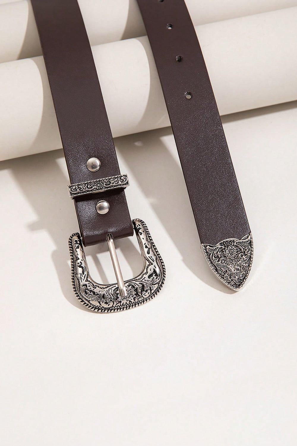 Dark Slate Gray PU Leather Belt Sentient Beauty Fashions *Accessories
