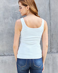 Gray Basic Bae Full Size Square Neck Wide Strap Tank Sentient Beauty Fashions Apparel & Accessories