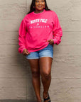 Rosy Brown Simply Love Full Size NORTH POLE UNIVERSITY Graphic Sweatshirt Sentient Beauty Fashions Apparel & Accessories