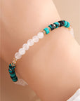 Tan Crystal & Natural Stone Bracelet Sentient Beauty Fashions jewelry