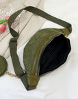 Dark Slate Gray Small Corduroy Sling Bag Sentient Beauty Fashions *Accessories