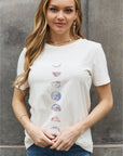 Dim Gray Simply Love Full Size Graphic Cotton Tee Sentient Beauty Fashions Apparel & Accessories