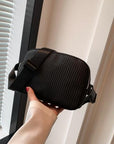 Dark Gray Small PU Leather Sling Bag Sentient Beauty Fashions *Accessories