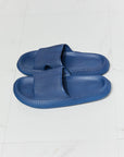 Dark Slate Blue MMShoes Arms Around Me Open Toe Slide in Navy Sentient Beauty Fashions Shoes
