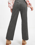 Lavender Pocketed Elastic Waist Straight Pants Sentient Beauty Fashions Apparel & Accessories