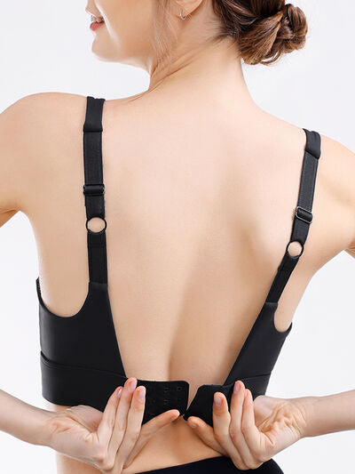 Wheat Scoop Neck Wide Strap Active Bra Sentient Beauty Fashions Apparel &amp; Accessories