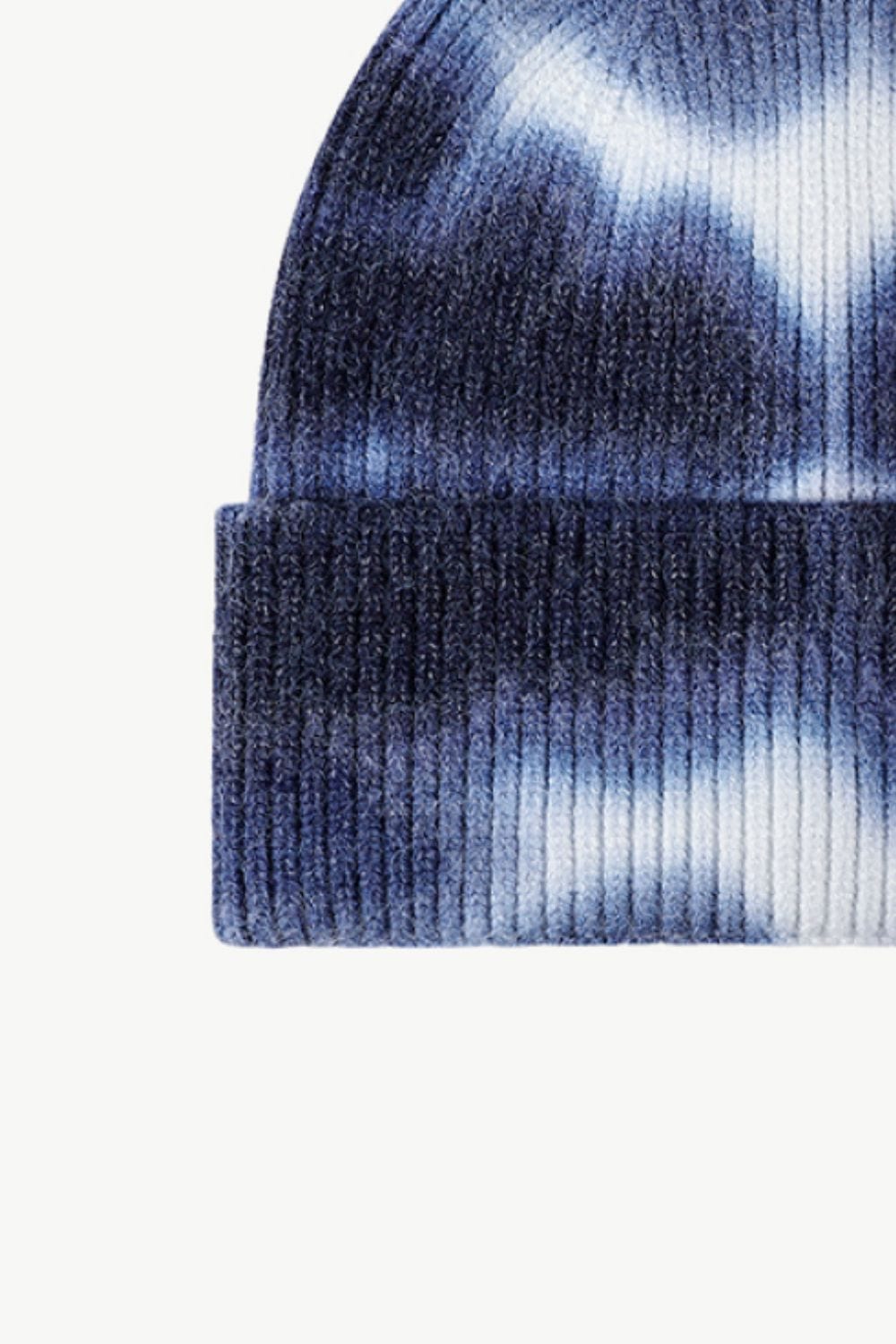 Lavender Tie-Dye Cuffed Knit Beanie