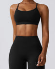 Black Cropped Sports Tank Top Sentient Beauty Fashions Apparel & Accessories