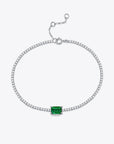 White Smoke 1 Carat Lab-Grown Emerald Bracelet Sentient Beauty Fashions bracelets