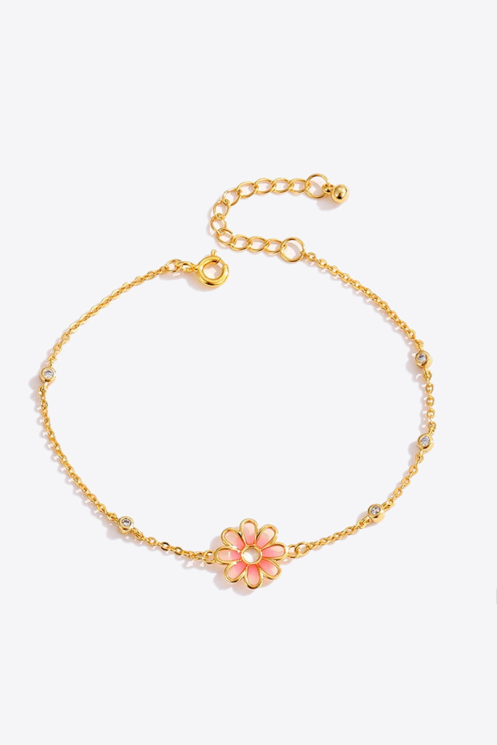 White Smoke Flower Chain Bracelet Sentient Beauty Fashions Jewelry