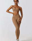 Light Gray Sports Bra and Leggings Set Sentient Beauty Fashions Apparel & Accessories