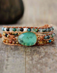 Rosy Brown Natural Stone & Agate Layered Bracelet Sentient Beauty Fashions jewelry