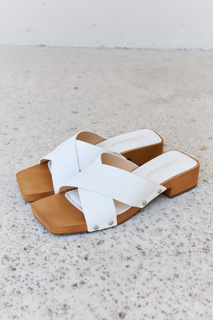 Weeboo Step Into Summer Wooden Clog Mule