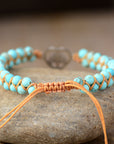 Rosy Brown Turquoise Beaded Bracelet Sentient Beauty Fashions jewelry