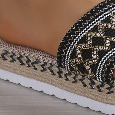 Dim Gray Open Toe Platform Sandals Sentient Beauty Fashions Shoes