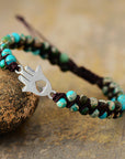Rosy Brown Turquoise Beaded Bracelet Sentient Beauty Fashions jewelry