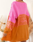 Pink Color Contrast Ball Decoration Medium Long Cardigan Sentient Beauty Fashions Apparel & Accessories