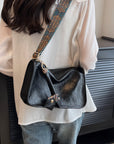 Gray PU Leather Shoulder Bag Sentient Beauty Fashions bags