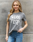 Light Slate Gray Simply Love Full Size DOG MAMA Graphic Cotton T-Shirt Sentient Beauty Fashions