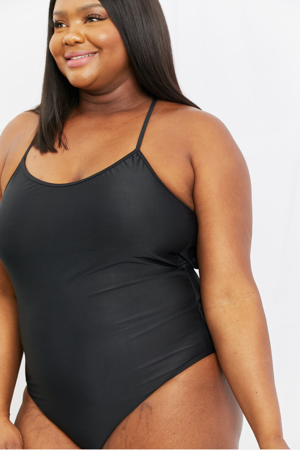 Rosy Brown Marina West Swim High Tide One-Piece in Black Sentient Beauty Fashions Apparel &amp; Accessories