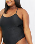 Rosy Brown Marina West Swim High Tide One-Piece in Black Sentient Beauty Fashions Apparel & Accessories