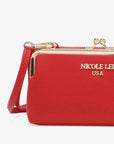 White Smoke Nicole Lee USA Night Out Crossbody Wallet Purse Sentient Beauty Fashions *Accessories