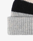 Light Gray Tricolor Cuffed Knit Beanie