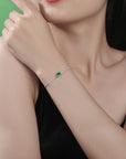 Rosy Brown 1 Carat Lab-Grown Emerald Bracelet Sentient Beauty Fashions bracelets
