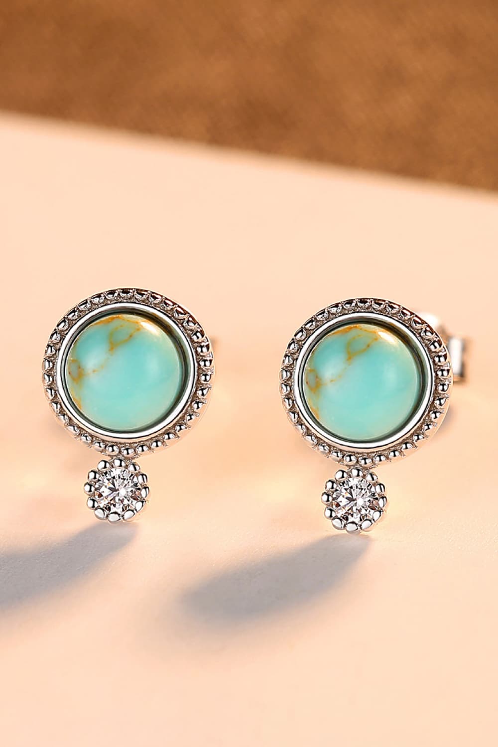 Wheat Turquoise Platinum-Plated Earrings Sentient Beauty Fashions jewelry