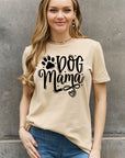 Light Slate Gray Simply Love Full Size DOG MAMA Graphic Cotton T-Shirt