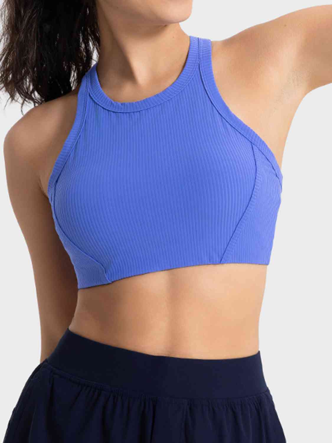 Wheat Wide Strap Cropped Sport Tank Sentient Beauty Fashions Apparel &amp; Accessories