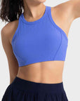 Wheat Wide Strap Cropped Sport Tank