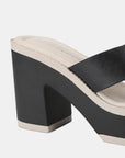 White Smoke Weeboo Cherish The Moments Contrast Platform Sandals in Black Sentient Beauty Fashions Shoes