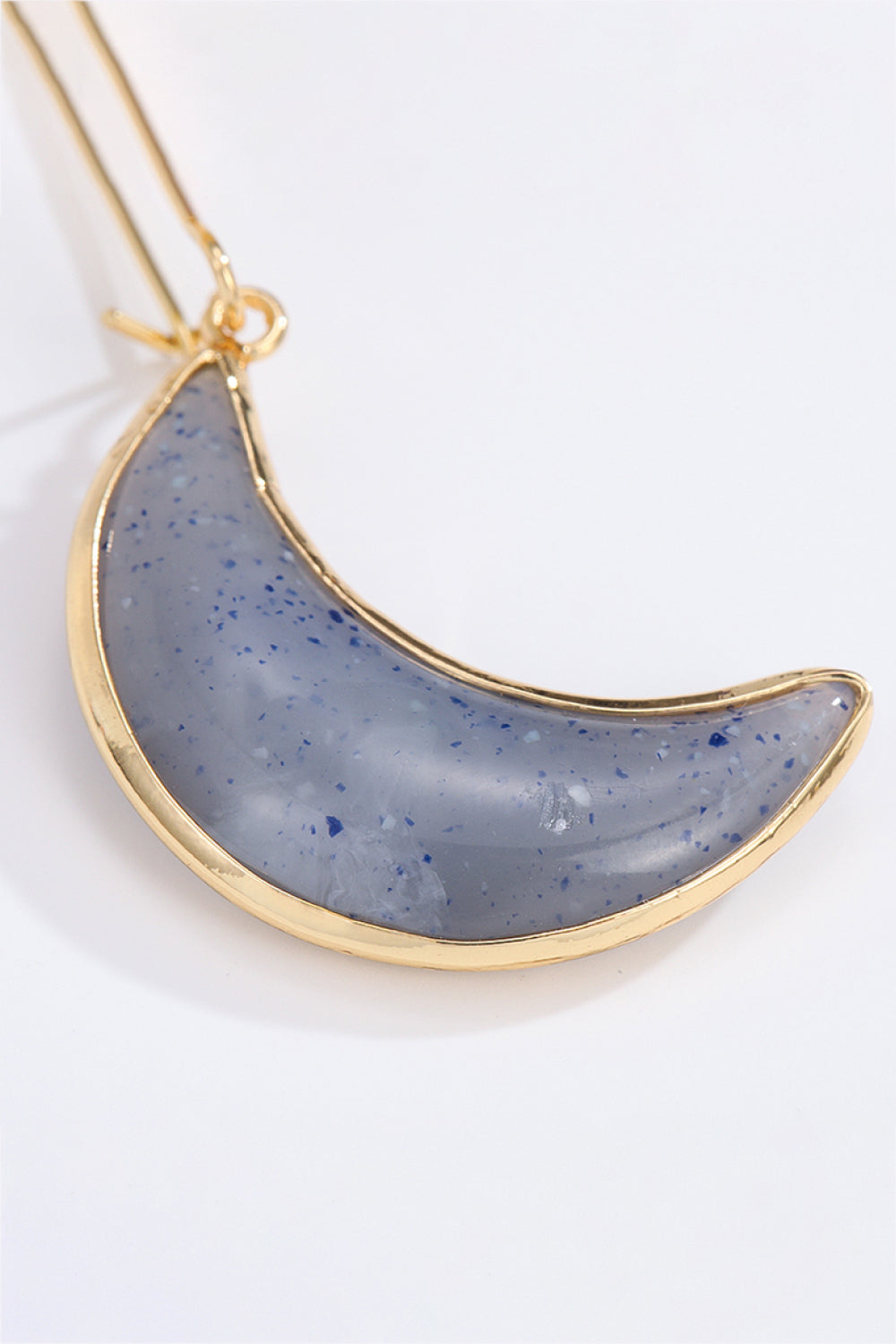 Lavender Resin Moon Drop Earrings Sentient Beauty Fashions Jewelry