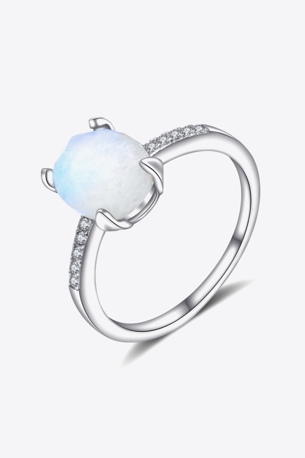 White Smoke Get A Move On Moonstone Ring
